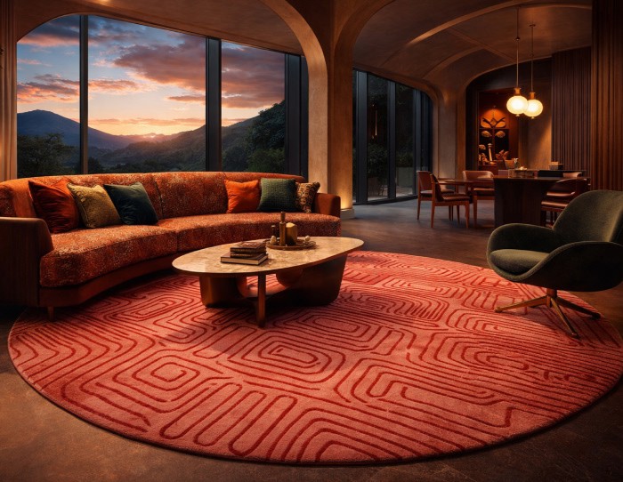 Rug placement lounge